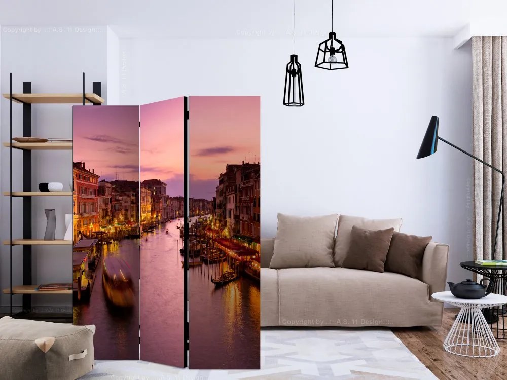 Artgeist Paraván - City of lovers, Venice by night [Room Dividers]