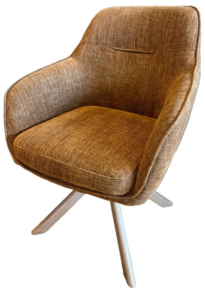 Oranžové čalúnené jedálenské kreslá v súprave 2 ks Avola – Unique Furniture