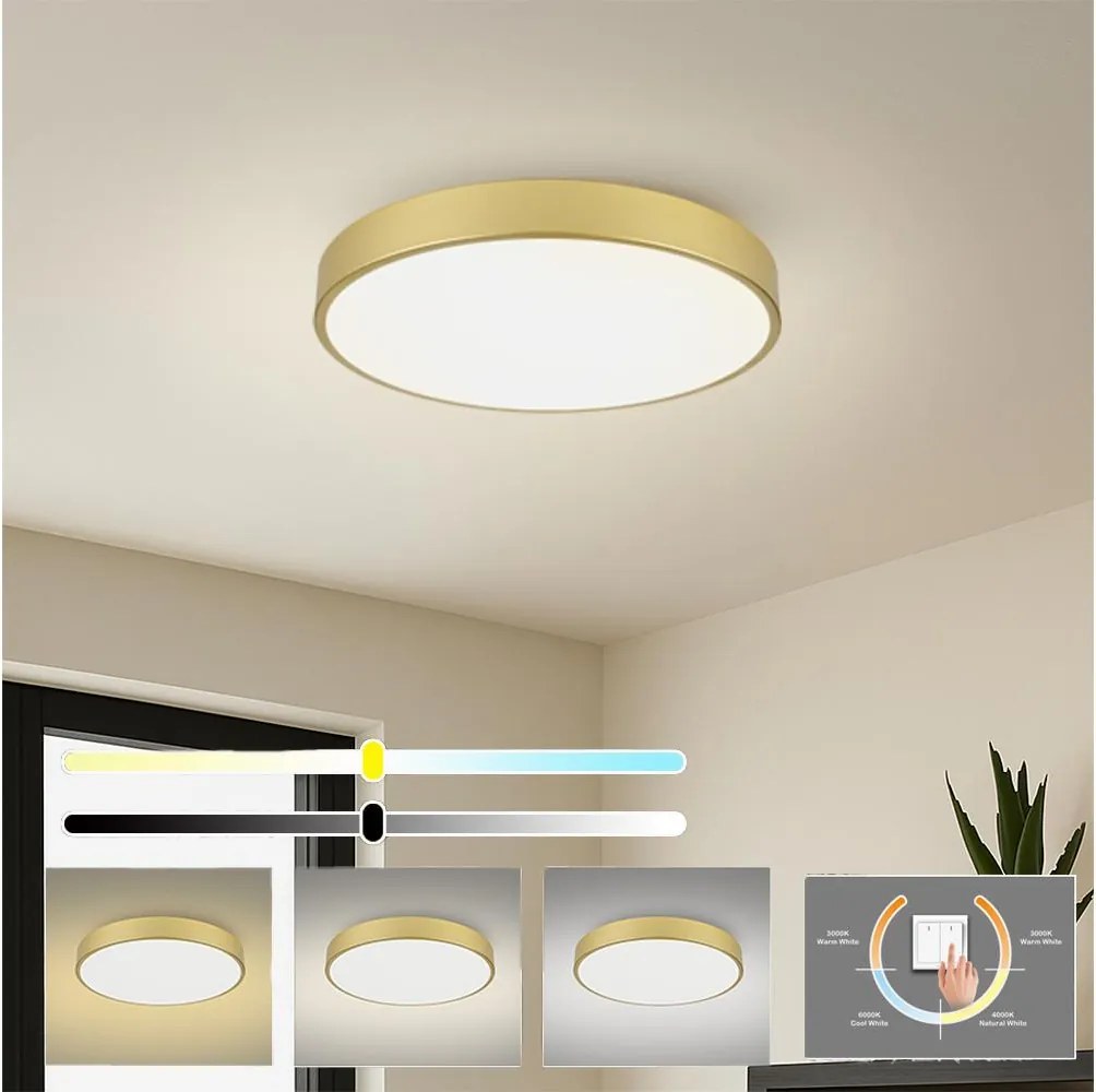 Brilagi - LED stropné svietidlo POOL LED/60W/230V 3000/4500/6000K pr. 60 cm zlaté