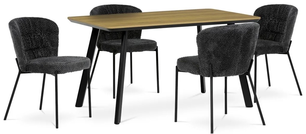 Sada jedálenských stoličiek Bouclé CT-W1077 GREY2,4 ks
