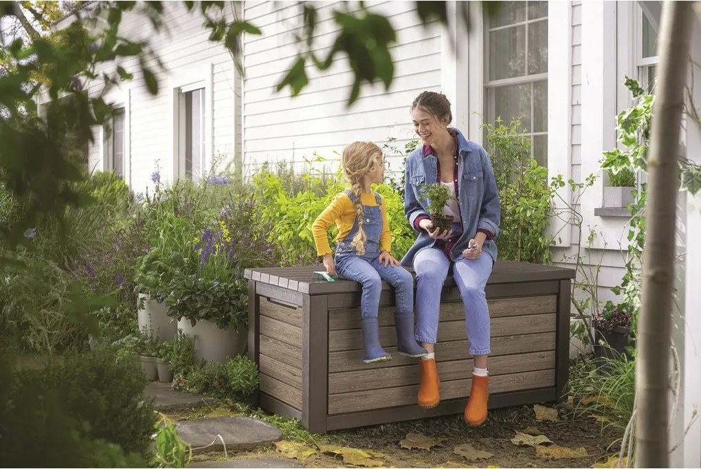 Keter záhradný úložný box Deco 630 l, sv. hnedá
