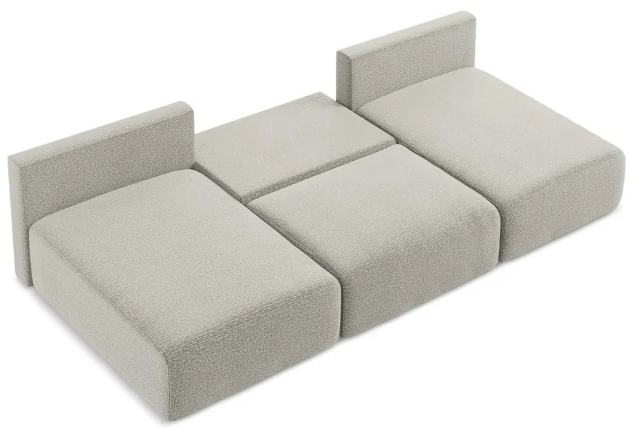 Svetlosivá rozkladacia/s úložným priestorom rohová pohovka Kalena – Makamii