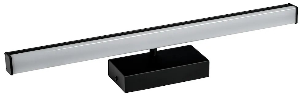 BERGE LED kúpeľňové nástenné svietidlo B7075 čierne - 50cm - 9W - 800Lm - IP44 - neutrálna biela