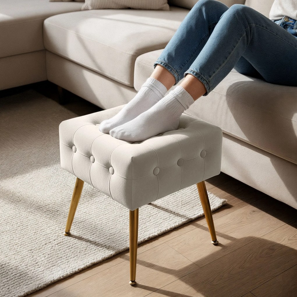 Taburet Quadra béžový