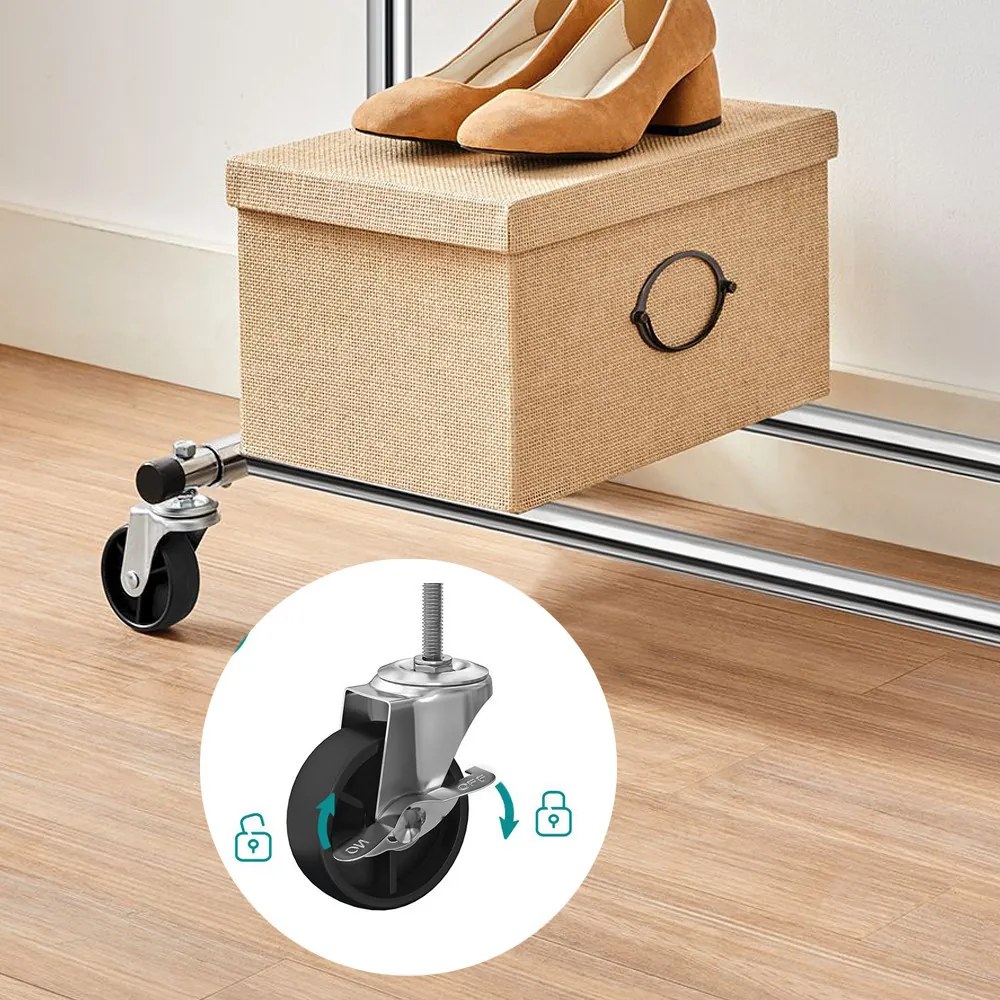 Pojazdný vešiak na oblečenie