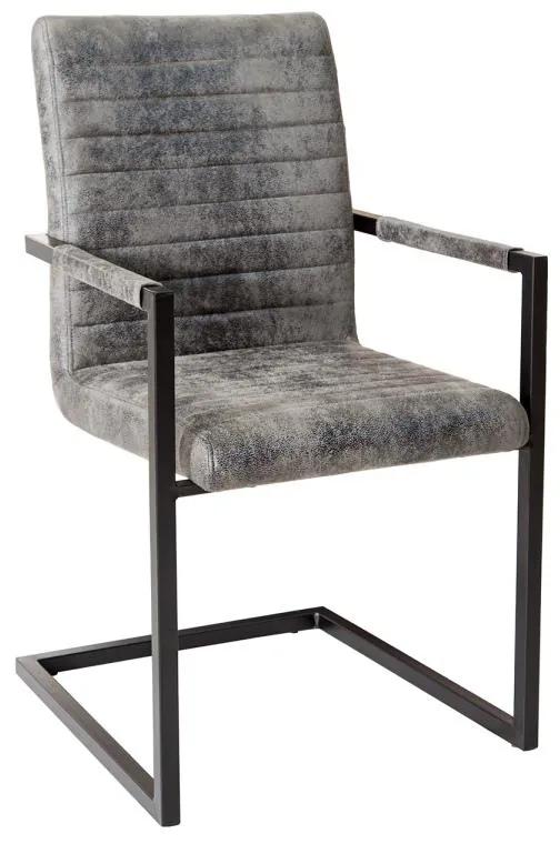 Dizajnová konzolová stolička Imperium, vintage sivá