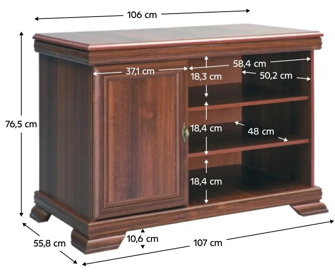 Televízny stolík KORA, Samoa King