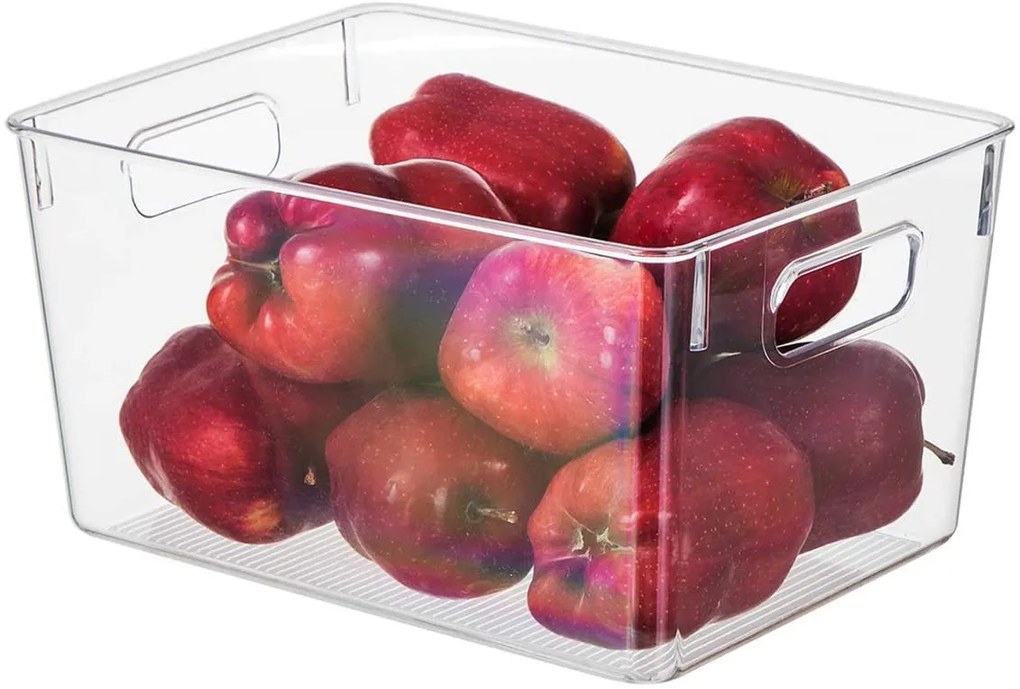 5Five® Transparentný box, viacúčelový, s rúčkami SELENA, 31x15x15