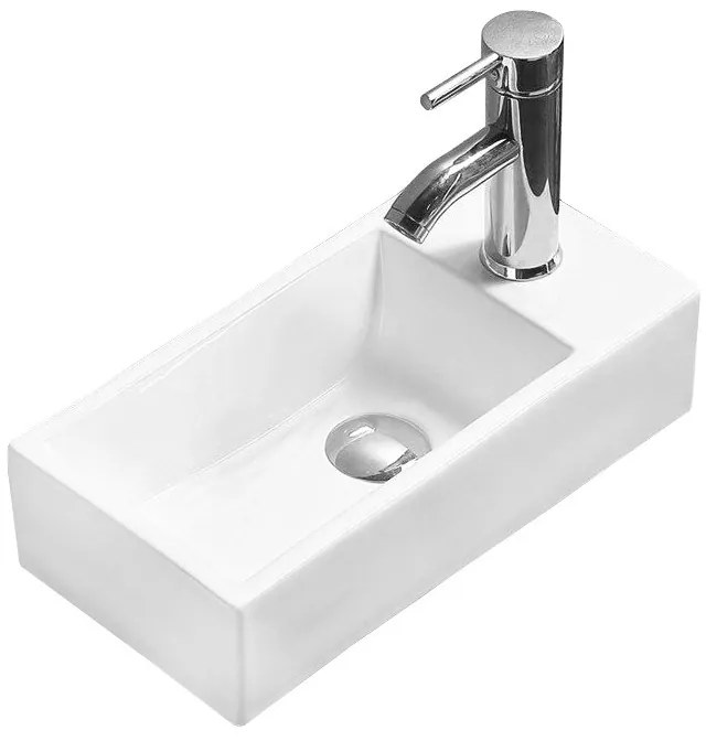 Mexen Inez, keramické umývadlo 40x20 cm, biela, 21484000L