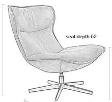 Koňakovohnedé zamatové kreslo John – White Label