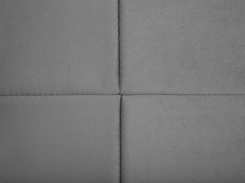 Zamatová posteľ 180 x 200 cm sivá VICHY Beliani