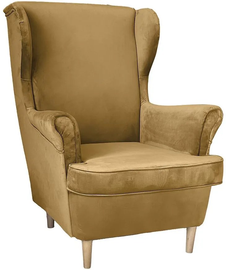 Kreslo Kingston Royal 9N 00/1, horčicová