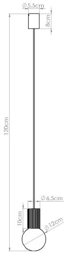 Sollux SL.1734 - Luster na lanku HALO 1xG9/8W/230V pr. 12 cm hnedá