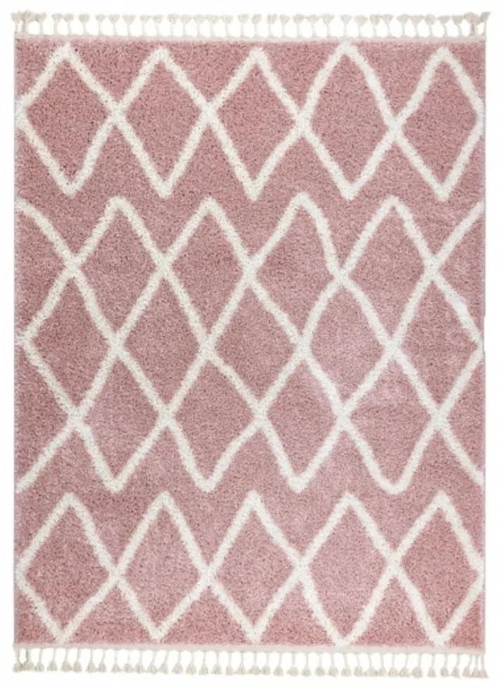 Kusový koberec Shaggy Beni ružový, Velikosti 180x270cm