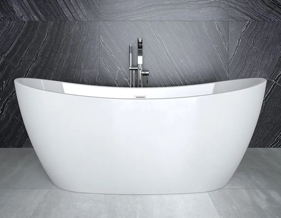 Besco Akrylátová voľne stojaca vaňa Ayla 170x80 BESCO-Typ výpuste: Click-Clack s prepadom, chróm, BESCO-Rozmery: 170x80, BESCO-Farba: Biela
