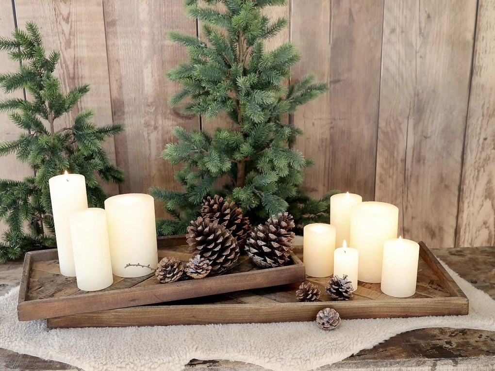 Dekoračný užší drevený podnos Grimaud - 55*25*4 cm