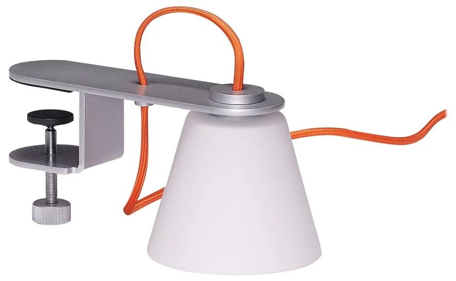 Sivá stolová lampa so skleneným tienidlom (výška 23 cm) Lure – Hübsch