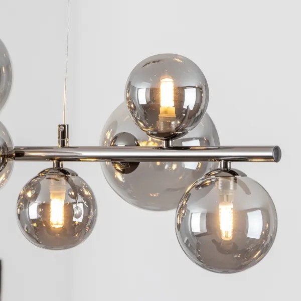 Brilagi - LED luster na lanku MILLA 10xG9/3W/230V čierny chróm/dymová