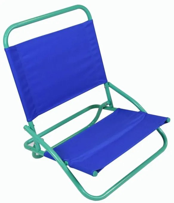 Plážové skladacie kreslo, PVC, modro-zelené