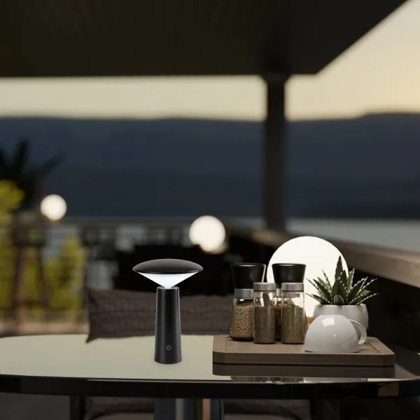 Rabalux 77147-LED Stm. nab. dot. stolná lampa POLPERRO LED/3W/3,7V 1200mAh čierna