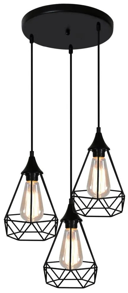 Luster na lanku GRAF 3xE27/60W/230V
