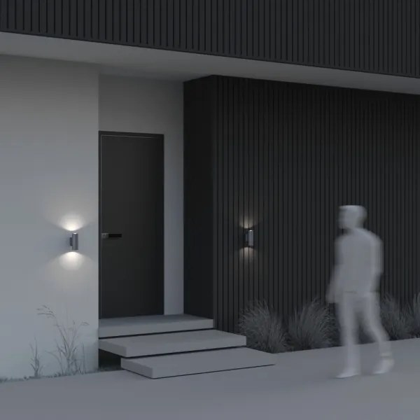 Maytoni O574WL-02GR -Vonkajšie nástenné svietidlo BOWERY 2xGU10/50W/230V IP54 antr