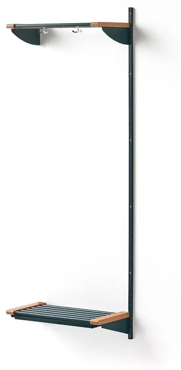 Vešiaková stena JEPPE s hornou policou, prídavná sekcia, 1790x600x310 mm, modrá/dub