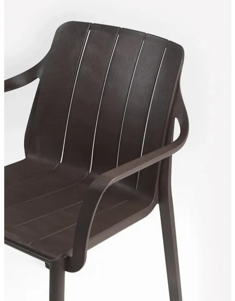 TIBERINA ARMCHAIR záhradná stolička s podrúčkami antracite