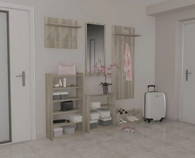 Policový regál Hook 6 polic Alaska bílá