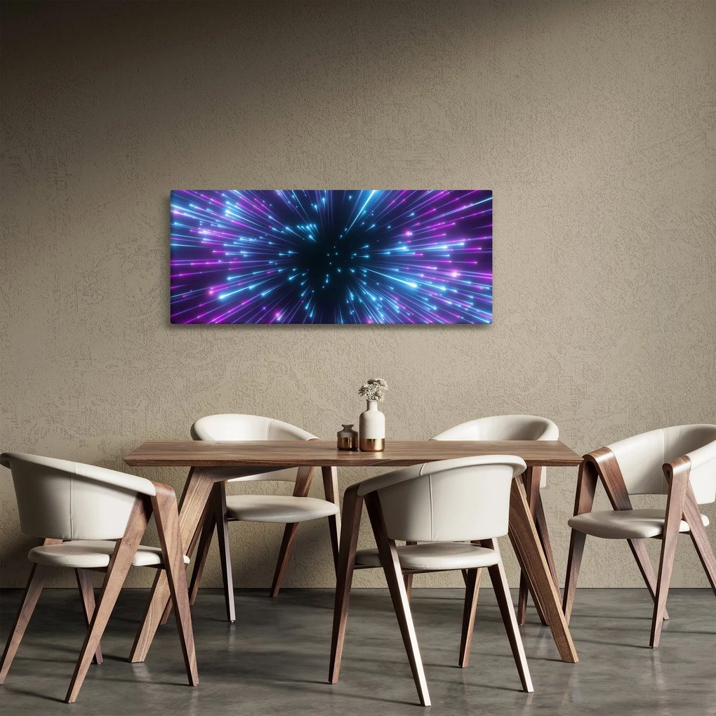 Obraz - Neónový priestor (120x50 cm)