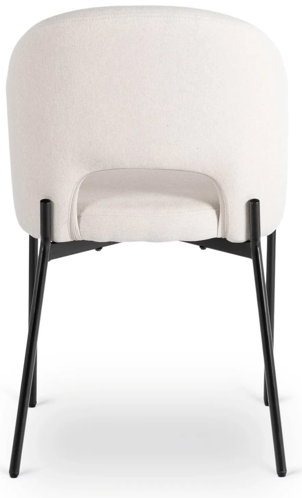 PROXIMA.store - Čalúnená glamour stolička BROS FARBA: béžová, FARBA NÔH: čierna