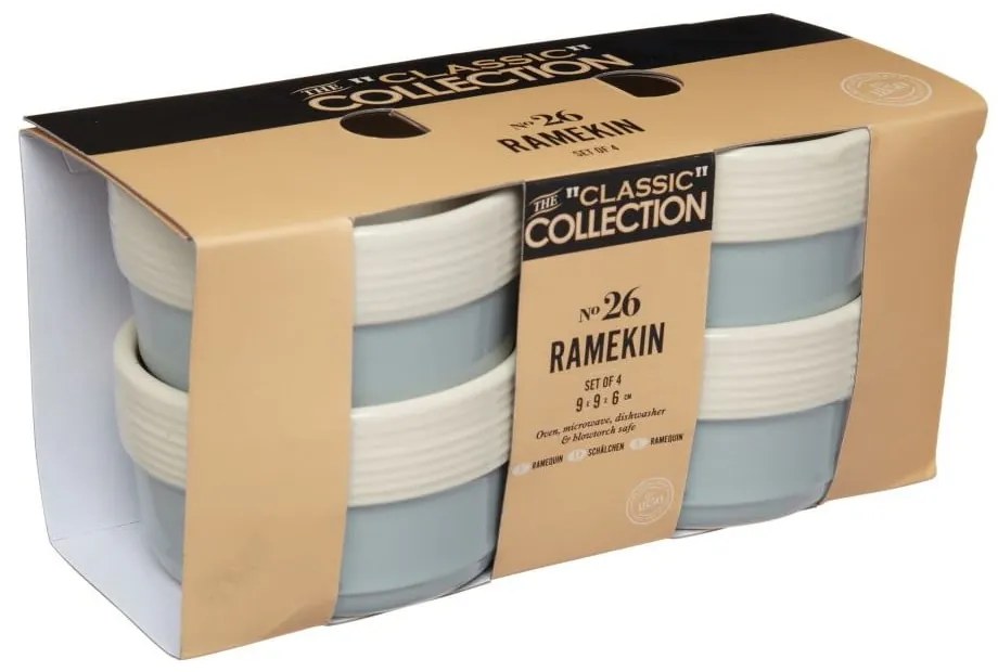 Sada 4 keramických zapekacích mištičiek Kitchen Craf Classic Dots, ⌀ 9 cm