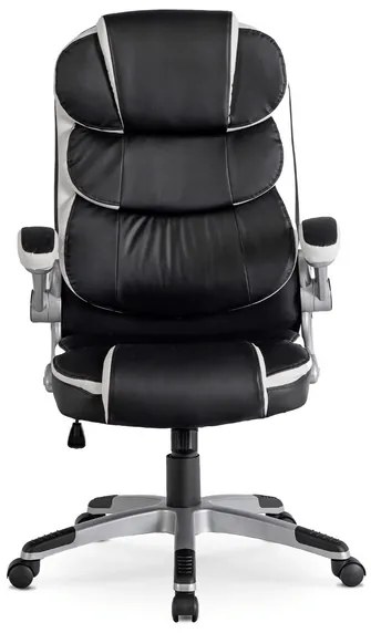 Vintino kancelárska otočná kožená stolička RONALD čierna