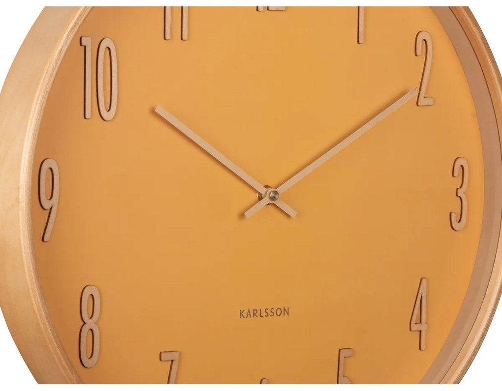 Karlsson 5996YE dizajnové nástenné hodiny žltá, pr. 40 cm