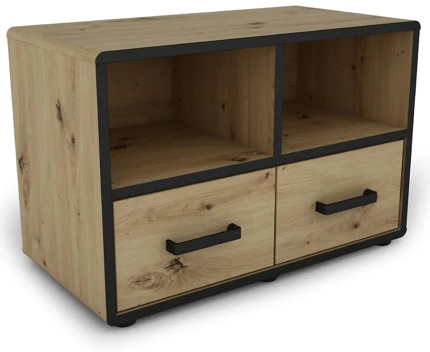 Komoda Capannoli 70 2s dub artisan/čierna