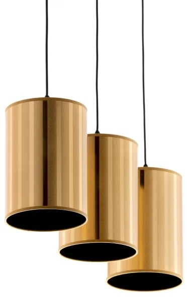 Jupiter 2092 - Luster na lanku CORTINA 3xE27/15W/230V zlatá/čierna