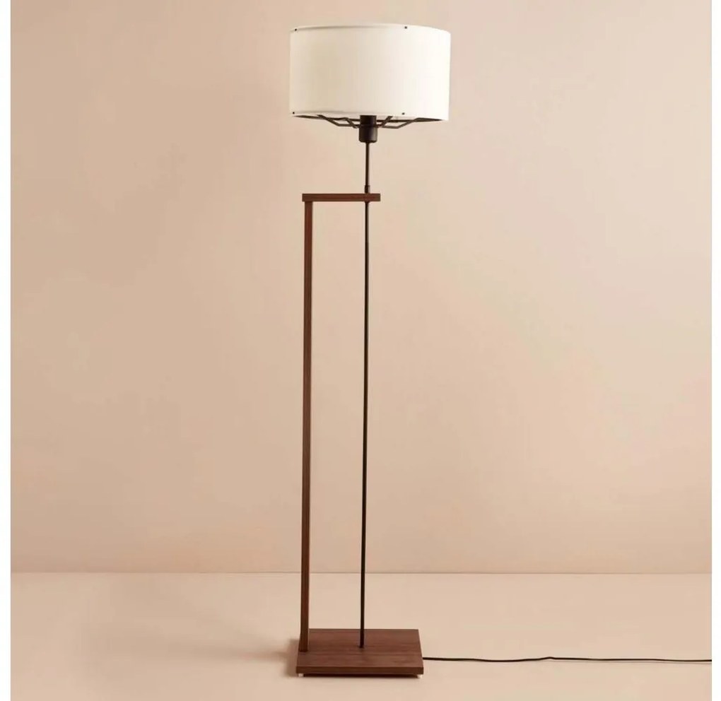 Stojacia lampa AYD 1xE27/40W/230V hnedá/biela+