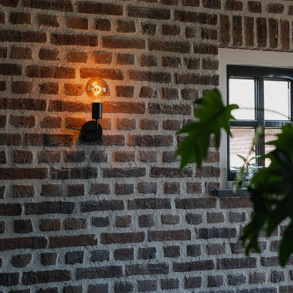 Moderná nástenná lampa čierna 15,5 cm - Facile