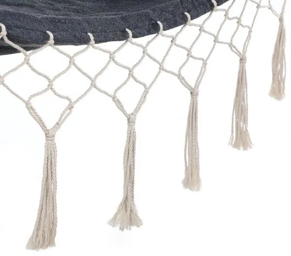 InternetovaZahrada Hojdacia sieť so strapcami 320x150 cm - šedá