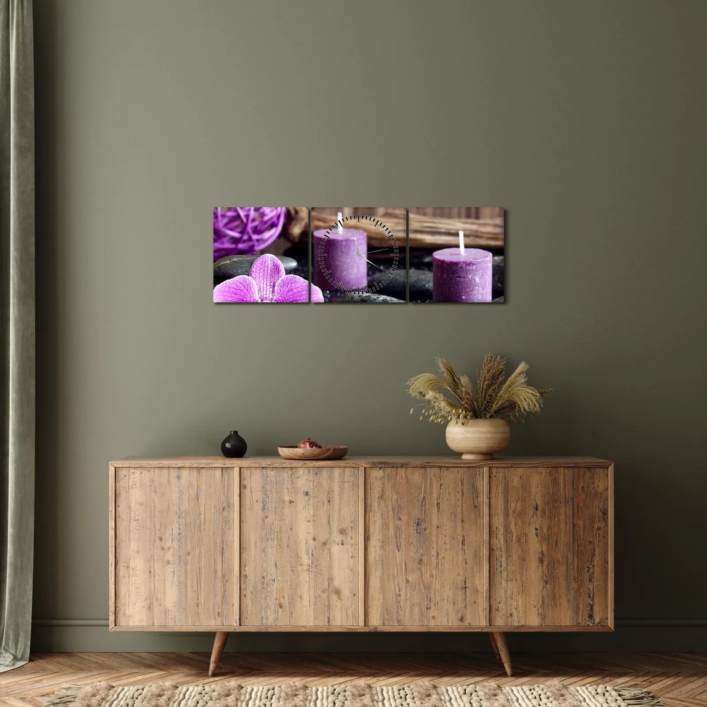 Obraz - Relaxácia (s hodinami) (90x30 cm)