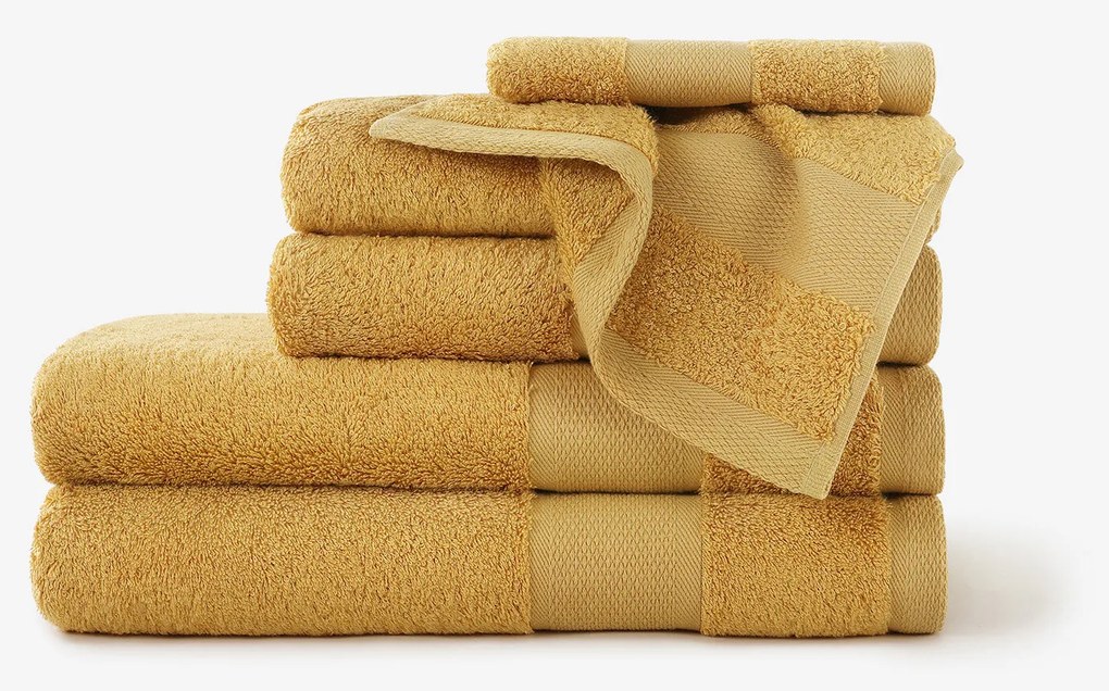 Goldea bambusový uterák/osuška - zlatý 30 x 50 cm