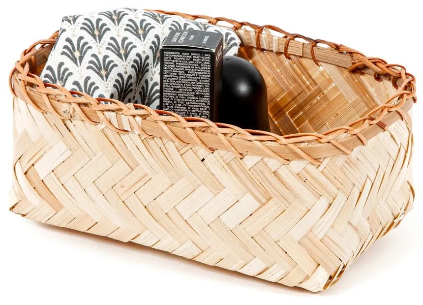 Úložný bambusový košík Compactor Halong Basket, 23 x 10 cm