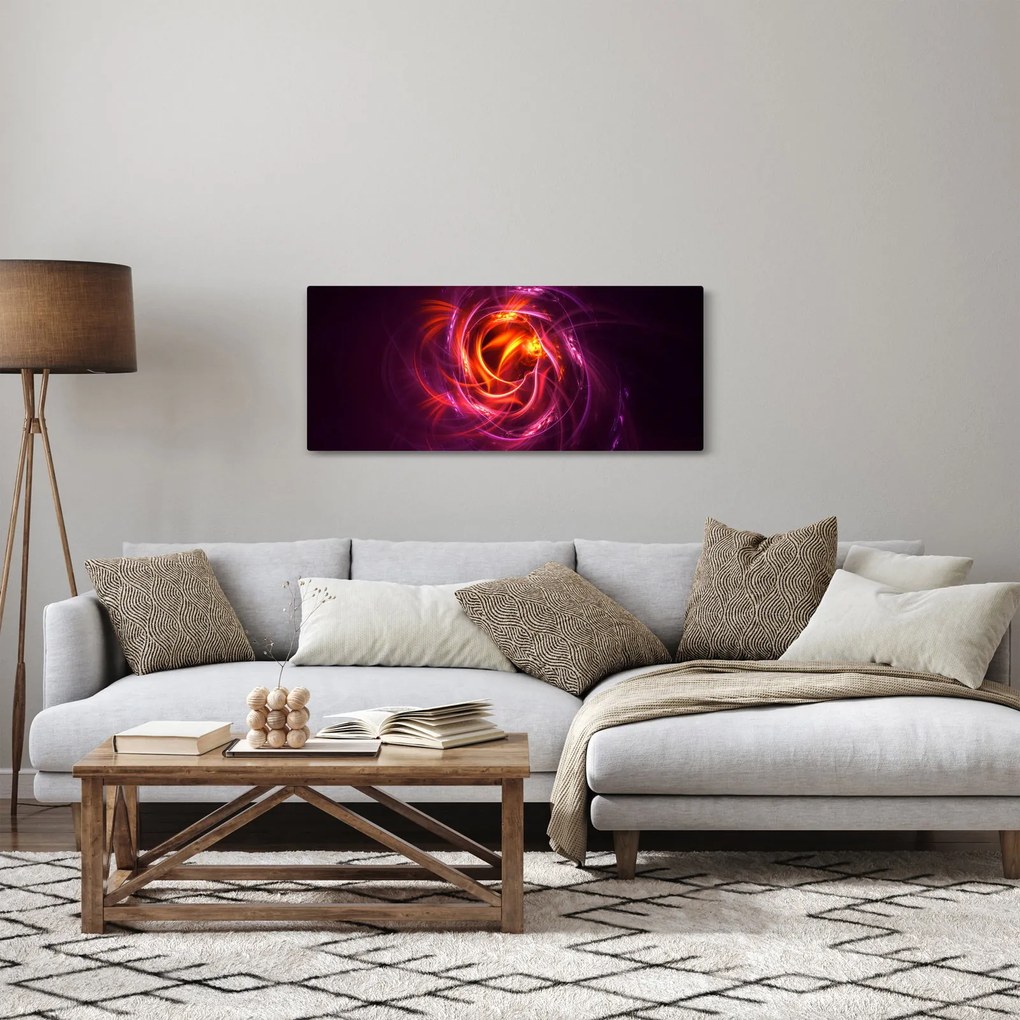Obraz svietiacej modernej abstrakcie (120x50 cm)