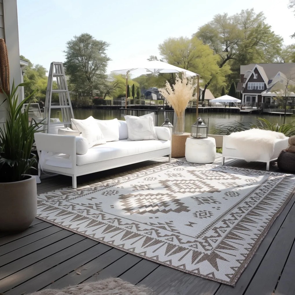 ELLE Decoration, Kusový koberec Gemini 106021 Linen z kolekcie Elle – na von aj na doma, 120x170, béžová, chodba / predsieň