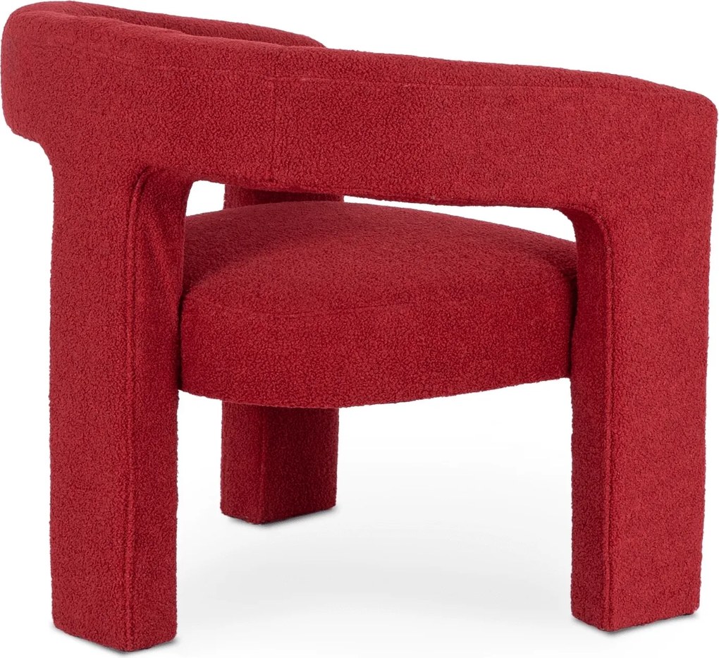 Relaxačné kreslo ARVEX – bordové bouclé