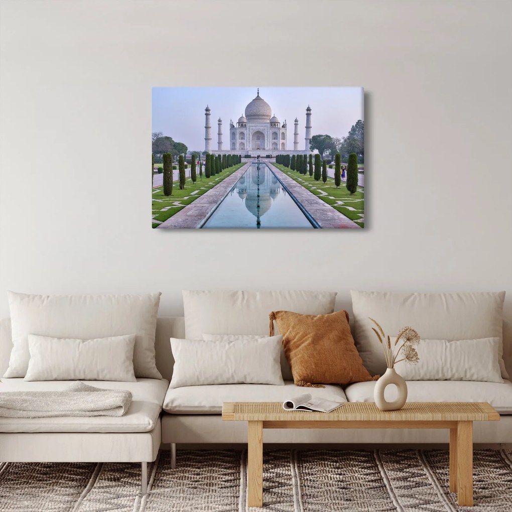 Obraz - Taj Mahal za východu slnka (90x60 cm)