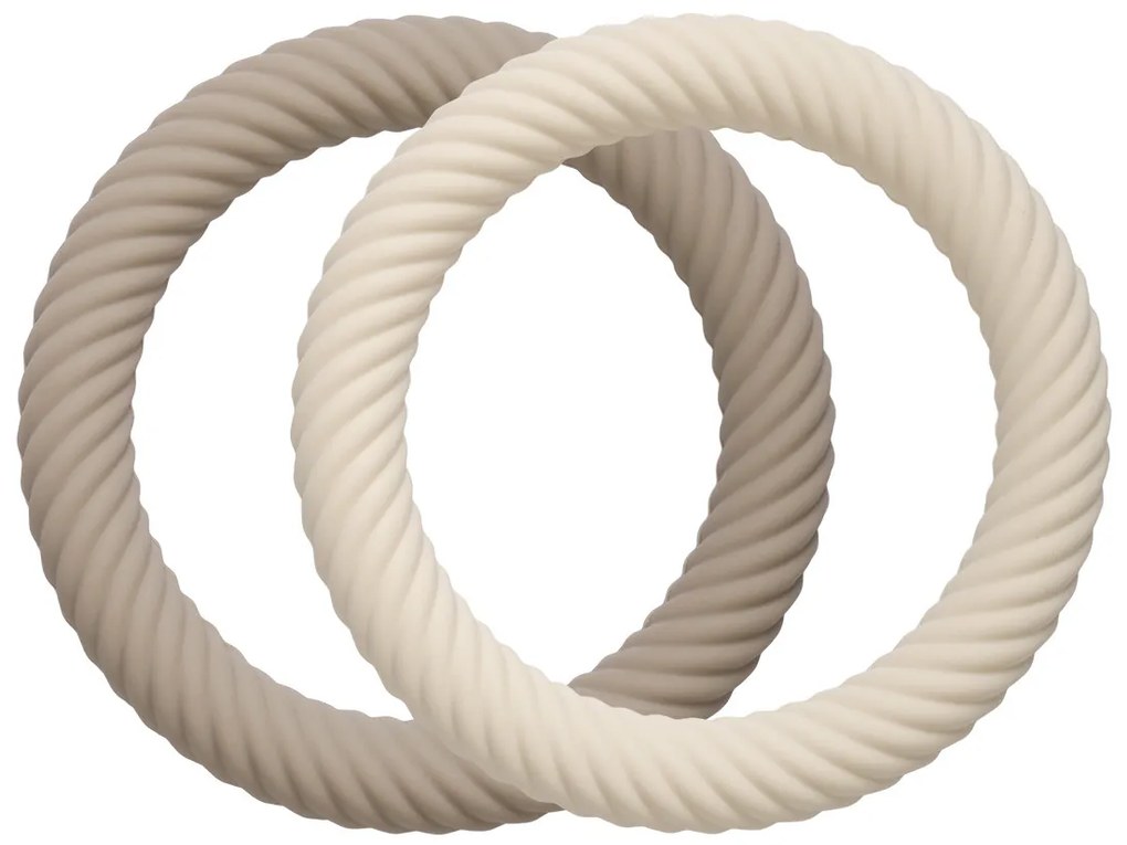 A Little Lovely Company - silikónové hryzadielka - taupe, 2 ks