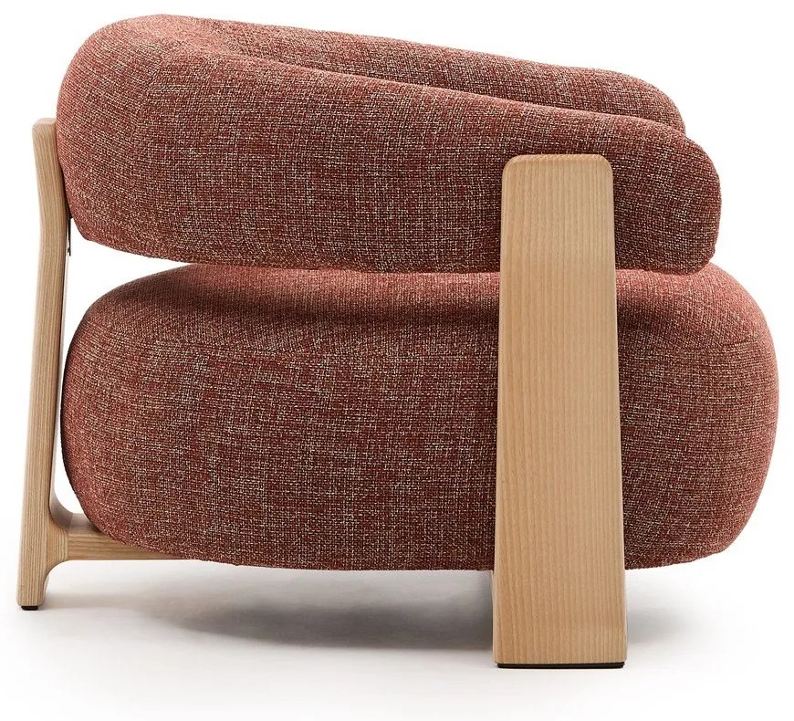 Ženilkové kreslo v terakotovej farbe Granite – Kave Home