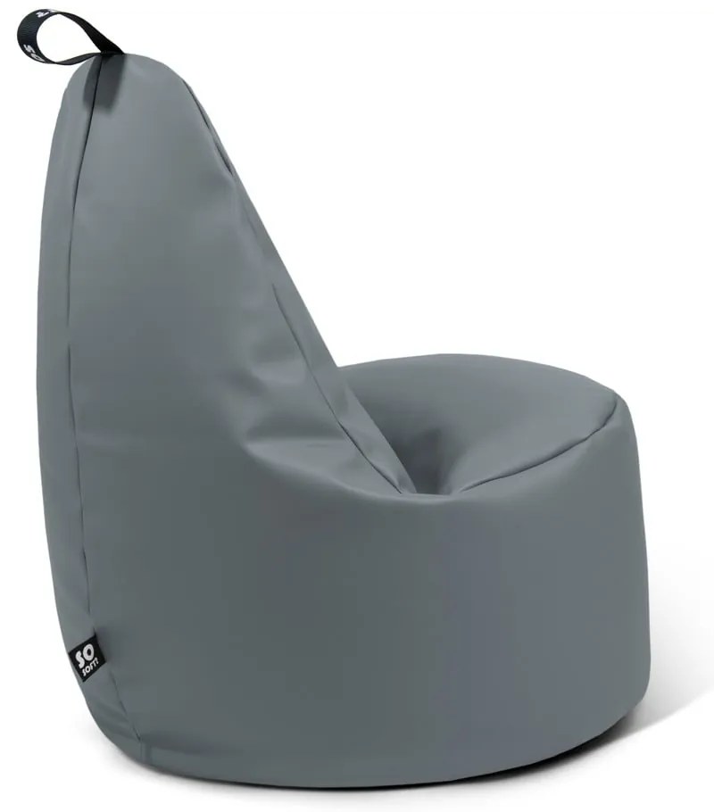 Červený sedací vak z imitácie kože Lull XL – So Soft?