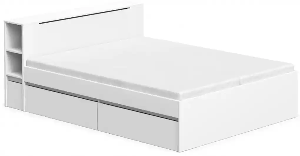 DREVONA Manželská posteľ biela 160 cm REA AMY | BIANO